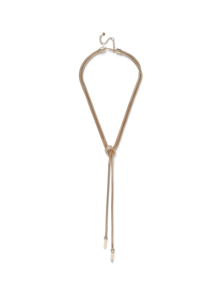 Aela Gold Tone Snake Effect Chain Necklace - Image 5 of 5