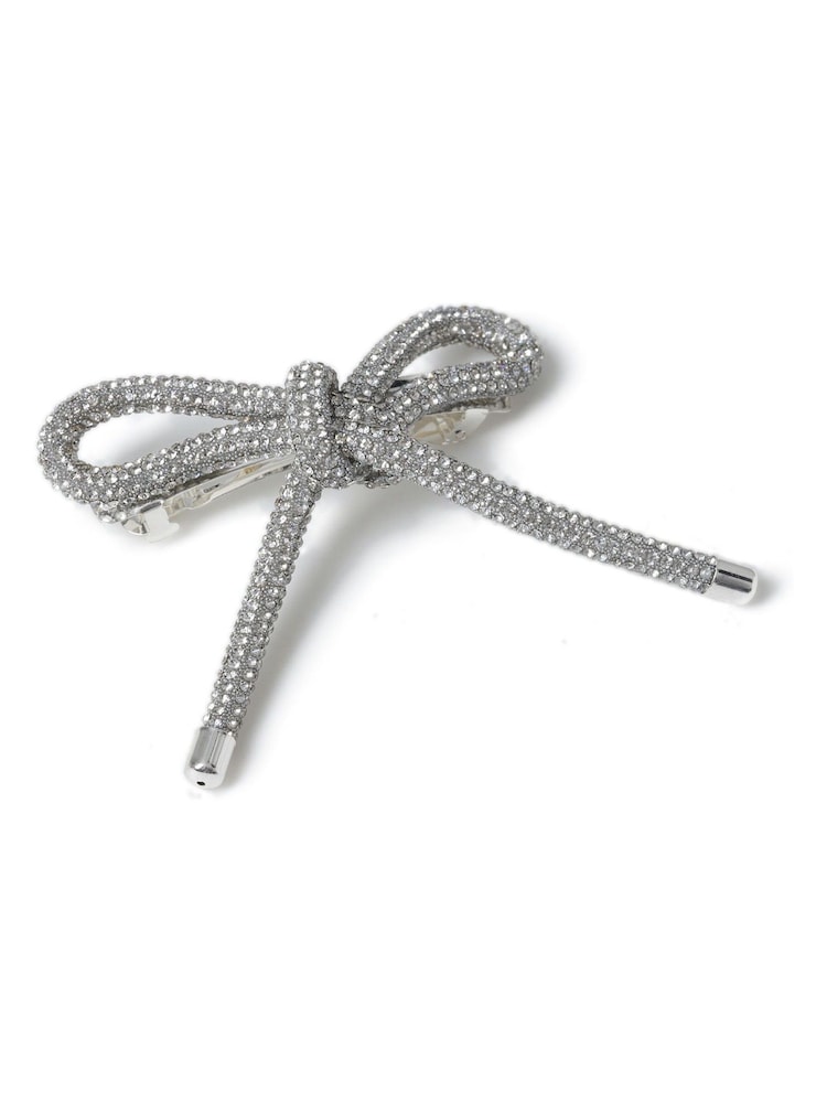 Aela Black 2 Pack Bow Clips With Rhinstone - Image 1 of 2