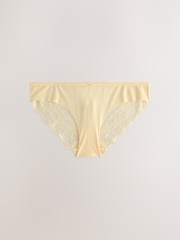 Кораллово-розовый/лимонный/Cream - Набор из 3 трусов с кружевом  - Изображение 12 из 15