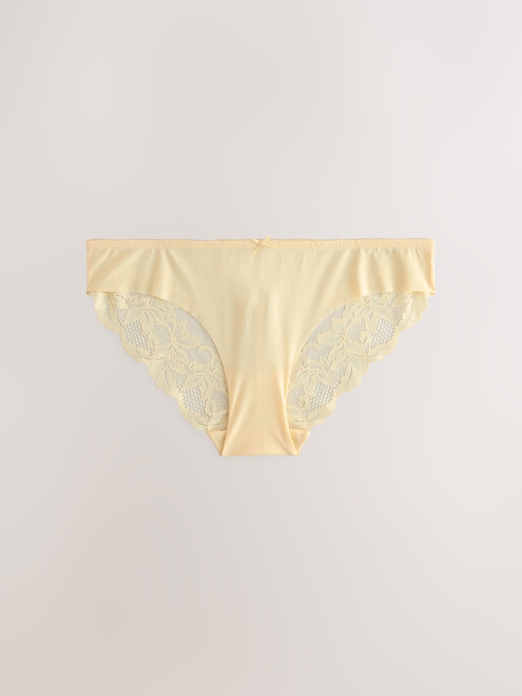 Corail rose/citron/Cream - Lot de 3 culottes sans VPL avec dos en dentelle - Image 12 of 16