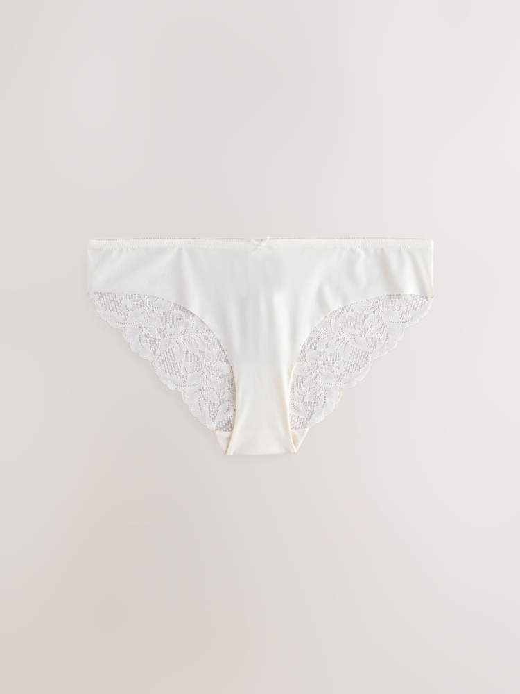 Corail rose/citron/Cream - Lot de 3 culottes sans VPL avec dos en dentelle - Image 13 of 16