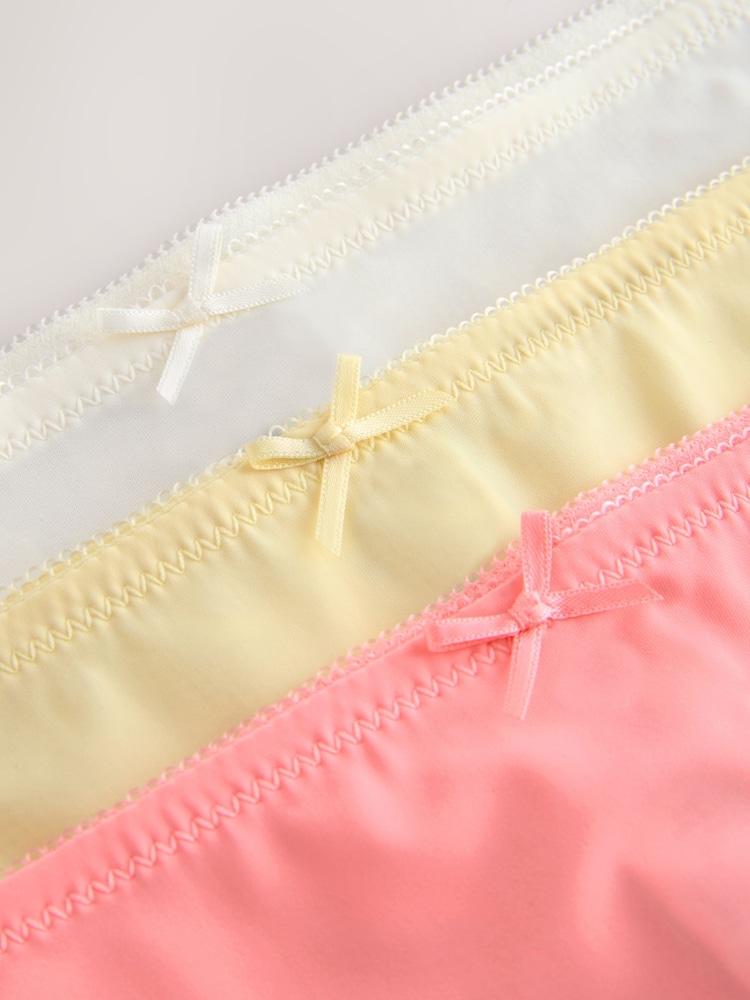 Corail rose/citron/Cream - Lot de 3 culottes sans VPL avec dos en dentelle - Image 14 of 16