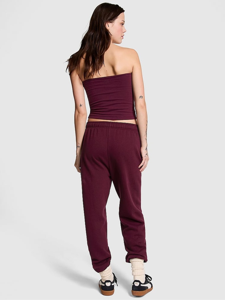 Victoria's Secret PINK Purple Rose Cuffed Fleece Joggers - Image 2 of 3