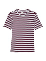Victoria's Secret PINK Purple Rose Stripe Ribbed Short Sleeve T-Shirt - Image 4 of 4