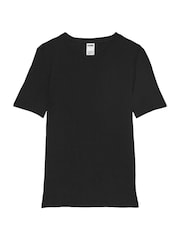 Victoria's Secret PINK Black Ribbed Short Sleeve T-Shirt - Image 3 of 4