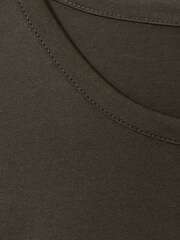 Reiss Dusty Olive Caspian Mercerised Crew Neck T-shirt - Image 5 of 5