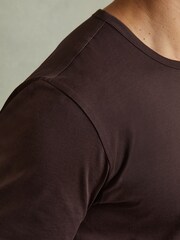 Reiss Hazel Caspian Mercerised Crew Neck T-shirt - Image 3 of 5