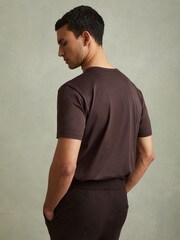Reiss Hazel Caspian Mercerised Crew Neck T-shirt - Image 4 of 5