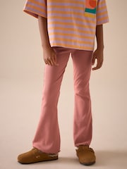 Rust Pink 1 Pack Rib Flare Leggings (3-16yrs) - Image 1 of 7
