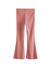 Rust Pink 1 Pack Rib Flare Leggings (3-16yrs) - Image 5 of 7