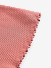 Rust Pink 1 Pack Rib Flare Leggings (3-16yrs) - Image 7 of 7