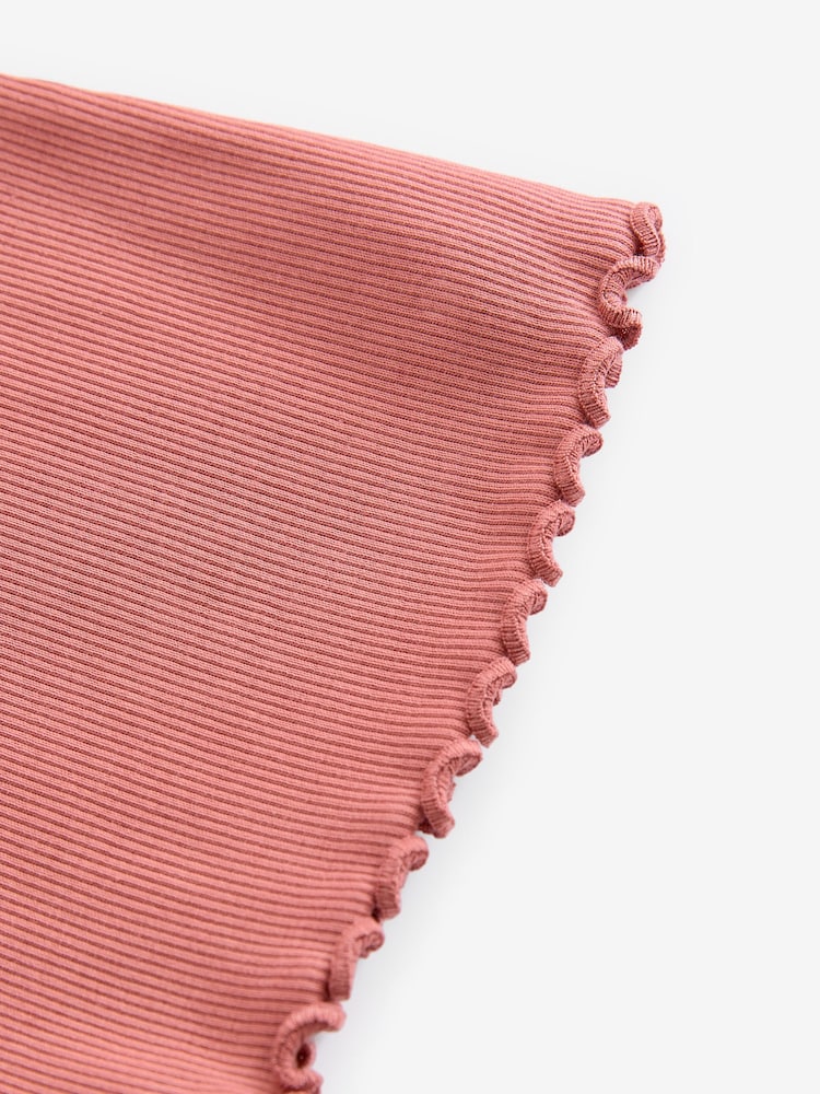 Rust Pink 1 Pack Rib Flare Leggings (3-16yrs) - Image 7 of 7