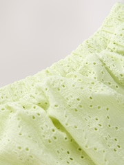 Lime Green Broderie Puffball Skirt (3-16yrs) - Image 3 of 4
