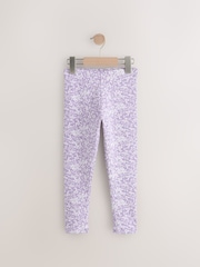 Lilac Purple Ditsy Flower Printed Leggings (3-16yrs) - Image 1 of 4