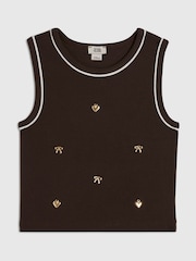 River Island Ribbed Charm Tank - 画像 1 / 4