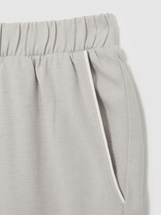 Reiss Soft Grey Myers Set Brushed-Cotton Piped-Trim Pyjama Set - Image 7 of 7