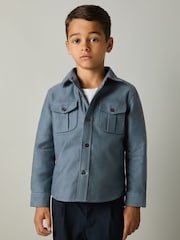 Azul - Camisa de algodón 100 % cepillado Thomas de Reiss - Imagen 1 de 4