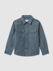 Azul - Camisa de algodón 100 % cepillado Thomas de Reiss - Imagen 2 de 4