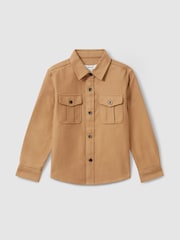 Camel - Camisa de algodón 100 % cepillado Thomas de Reiss - Imagen 2 de 4