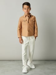 Camel - Camisa de algodón 100 % cepillado Thomas de Reiss - Imagen 3 de 4