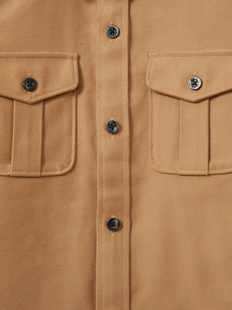 Camel - Camisa de algodón 100 % cepillado Thomas de Reiss - Imagen 4 de 4
