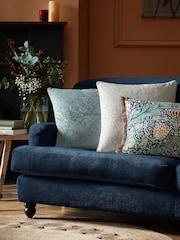 William Morris At Home Oyster Strawberry Thief Embossed Cushion - Image 3 of 5