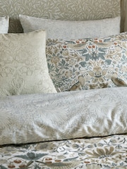 William Morris At Home Oyster Strawberry Thief Embossed Cushion - Image 5 of 5