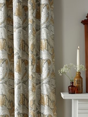 William Morris At Home Flint Acanthus Headertape Pencil Pleat Curtains - Image 2 of 3