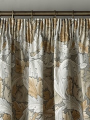 William Morris At Home Flint Acanthus Headertape Pencil Pleat Curtains - Image 3 of 3