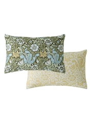 William Morris At Home Set of 2 Olive Green Compton Pillowcases - Image 4 of 4