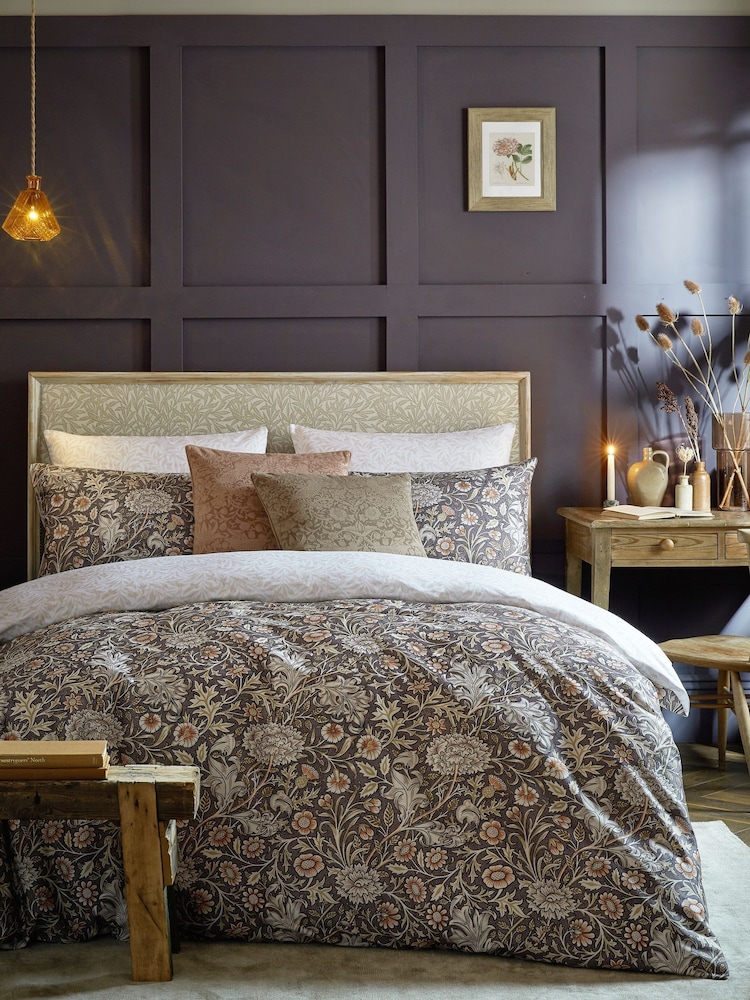 William Morris At Home Heather Double Bough Duvet Cover and Pillowcase Set - Image 1 of 6