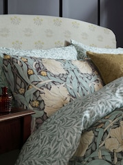 William Morris At Home Set of 2 Indigo Pimpernel Pillowcases - Image 1 of 4