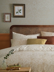 William Morris At Home Cider Strawberry Thief Embossed Cushion - Image 3 of 4