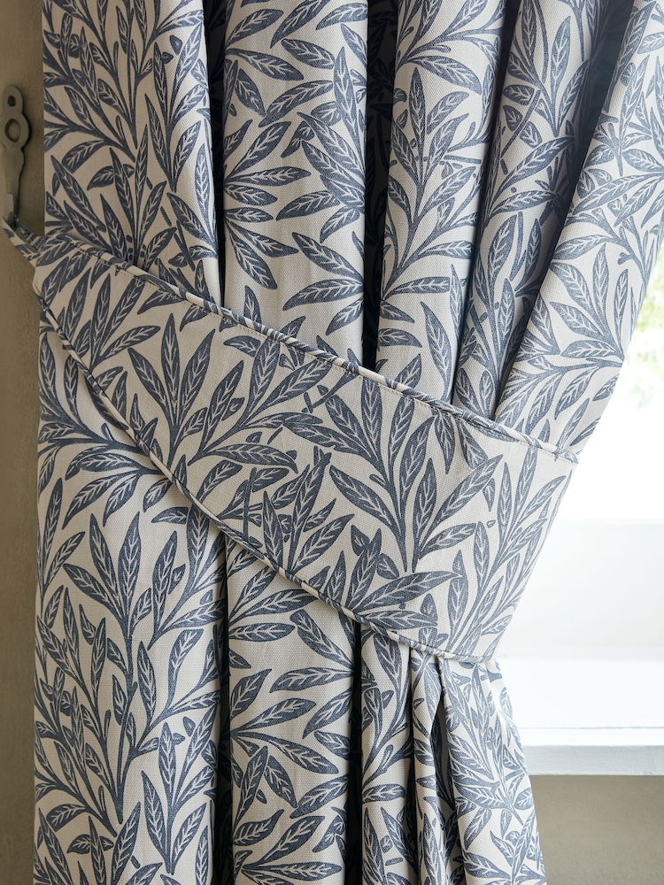 William Morris At Home Set of 2 Indigo Original Willow Tie Backs - Image 1 of 3