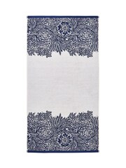 William Morris At Home Prussian Blue Marigold Towel - Image 3 of 4