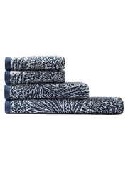 William Morris At Home Prussian Blue Marigold Towel - Image 4 of 4