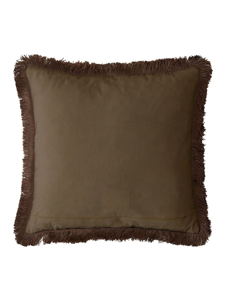 William Morris At Home Chocolate Strawberry Thief Cushion - Image 5 of 5