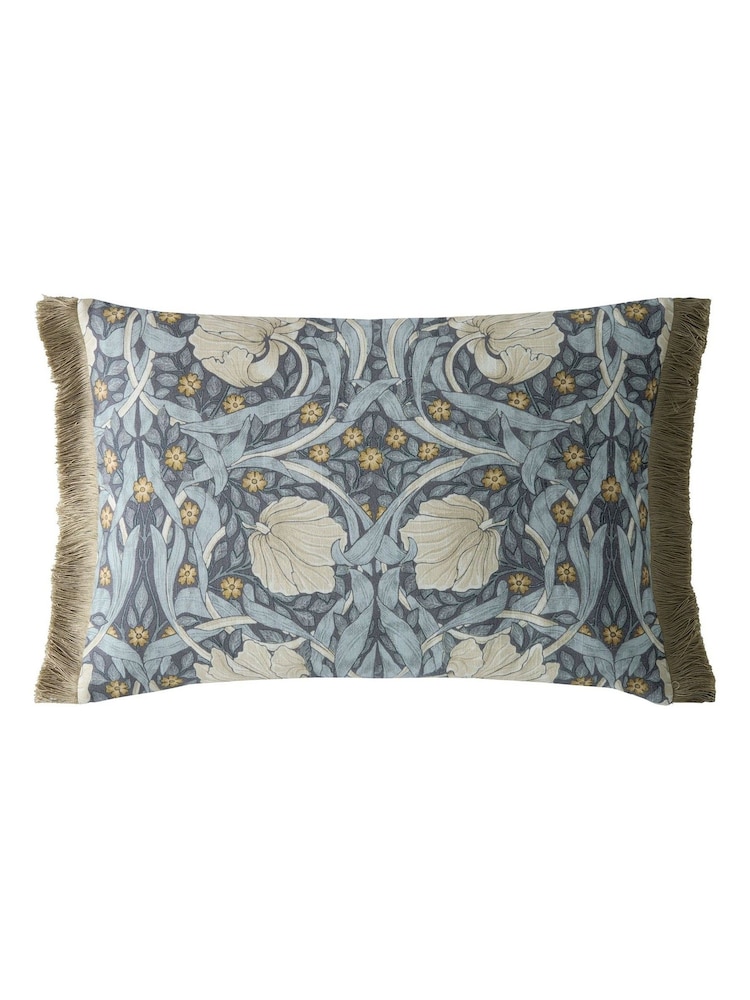 William Morris At Home Ink Blue Pimpernel Cushion - Image 1 of 4