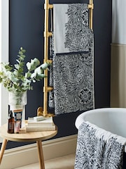 William Morris At Home Prussian Blue Marigold Towel - Image 1 of 4