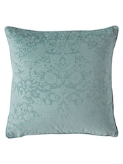 William Morris At Home Cider Gold Strawberry Thief Embossed Cushion - Image 1 of 4