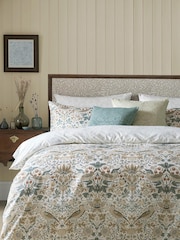 William Morris At Home Cider Gold Strawberry Thief Embossed Cushion - Image 4 of 4
