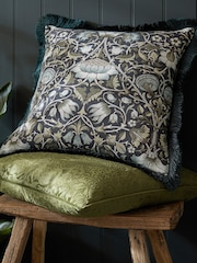 William Morris At Home Blue Lodden Cushion - Image 1 of 4