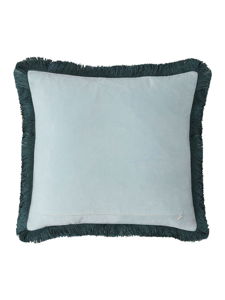 William Morris At Home Blue Lodden Cushion - Image 4 of 4