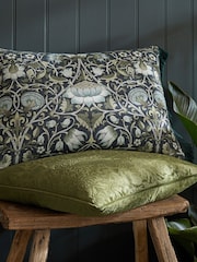 William Morris At Home Blue Lodden Cushion - Image 1 of 4