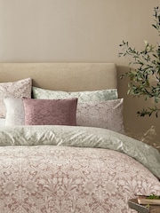 William Morris At Home Tea Rose Strawberry Thief Embossed Cushion - Image 2 of 4
