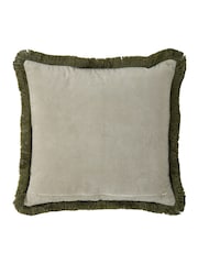 William Morris At Home Olive Green Margold Cushion - Image 4 of 4