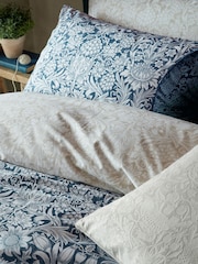 William Morris At Home Ink Sunflower Duvet Cover and Pillowcase Set - Image 3 of 6