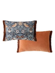 William Morris At Home Blue Strawberry Thief Cushion - Image 3 of 5