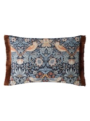 William Morris At Home Blue Strawberry Thief Cushion - Image 4 of 5