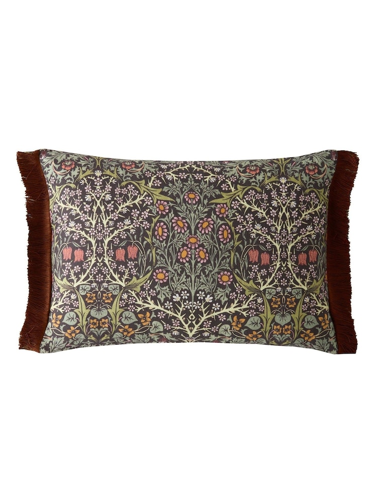 William Morris At Home Midnight Blackthorn Cushion - Image 1 of 3 William Morris At Home Midnight Blackthorn Cushion - Image 1 of 3